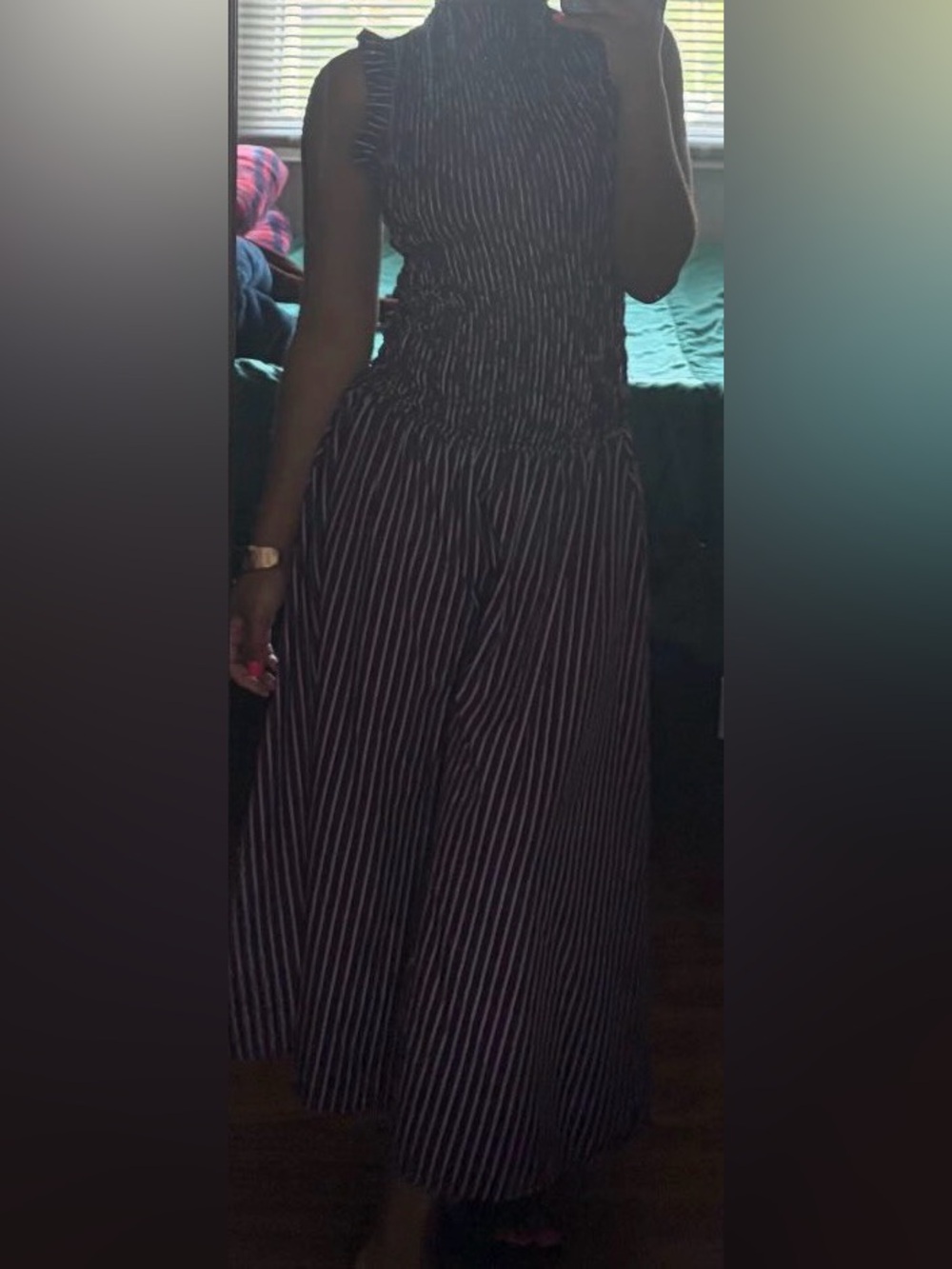 striped maxi dress